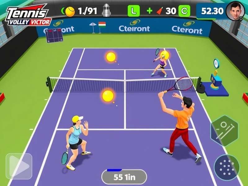 Tennis Clash Volley Victor controls demonstration